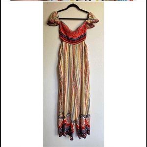 Flying tomato jumpsuit, off the shoulder, side cutouts